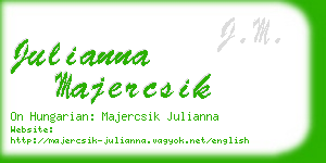 julianna majercsik business card